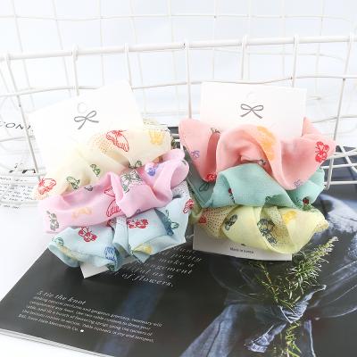 China New Fashionable Popular Style Butterfly Flowers Model Scrunchy Ponytail Girls Fashion Hair Band for sale