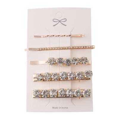 China Popular Wholesale Popular Hair Accessories Rhinestone Hair Clip Set Girl Fashion Bobby Hair Pins for sale