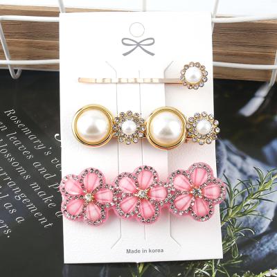 China Popular Wholesale Popular Hair Accessories Rhinestone Hair Clip Set Girl Fashion Bobby Hair Pins for sale