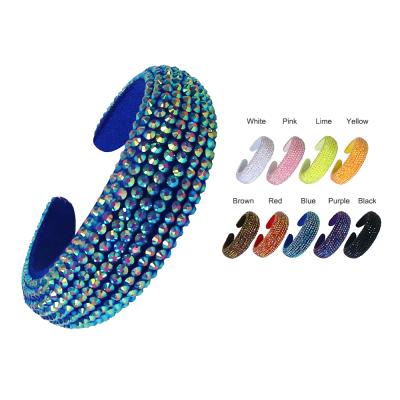 China Wholesale Luxury Bling Sparkly Generous Fashionable Faux Stone Sponge Headband Jeweled Full Popular Popular Hair Accessories Headband for sale