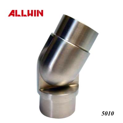 China 304 / 316 Stainless Steel Round Tube Elbow Adjustable Connector for sale