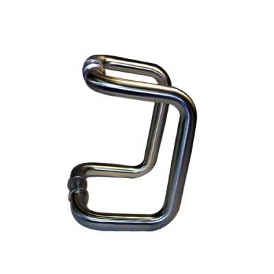 China Modern glass mounted offset back to rear push-pull handle for sale