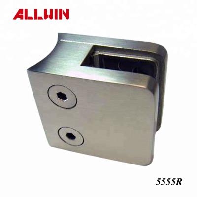 China Flange 316 Stainless Steel Glass Railing Round Post Square Glass Flange for sale