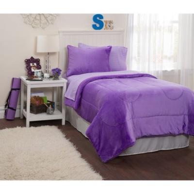 China Royal Violet Plush and Sherpa Bedding Home Comforter Set, Home, Hotel, Essential Drom Winter Bedding for sale