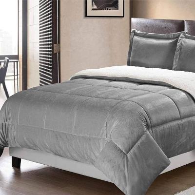 China Home Comforter With Super Softness Velvet Front And Sherpa Reverse for sale