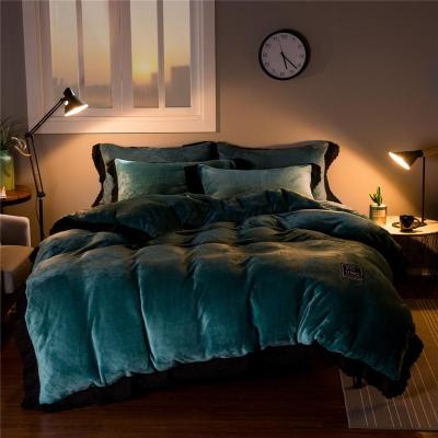 China China factory directsale disposable 4 pcs fashion lace korean stock high quality bedding set for sale