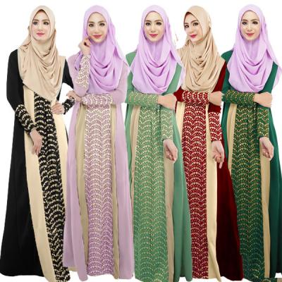 China Breathable Unity Design Lace Long Sleeve Muslim Fashion Maxi Dresses OM020 for sale