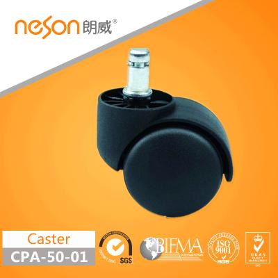 China Office Furniture Chairs Chair Wheel Caster PU / Nylon Furniture Caster With Roller Bearing for sale