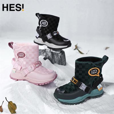 China Winter Children Outdoor Waterproof Shoes Anti-slippery Warm Anti-skid Cotton Boy Girl Kid Rubber Snow Boots for sale