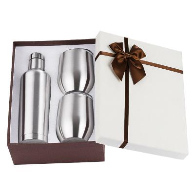 China Business 17oz 500ml 304 Stainless Steel Water Bottle Vacuum Double Walled Coffee Mugs Tumbler Insulated Wine Gift Set for sale