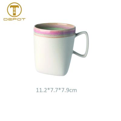 China Custom Stocked 415ml Ceramic Mug Vintage Mugs Creative Design nodic mug for sale