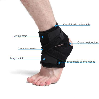 China Adjustable; Easy Use Breathable Neoprene Compression Ankle Support Stabilizerfor Ankle Sprain Adjustable Tendons for sale