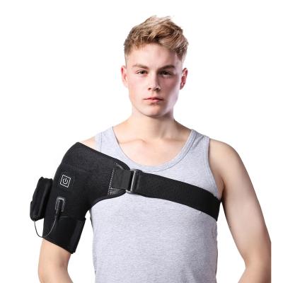 China Easy to put on HSB-01 Electric Shoulder Support Therapy USB AC Wrap Customized Adopter Heated Electric Shoulder Brace for sale