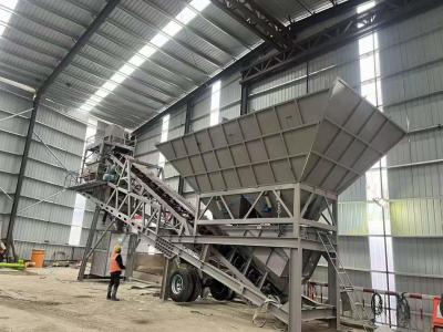 China 60m3/H Dry Mix Portable Cement Batch Plant With Bolted Cement Silo for sale