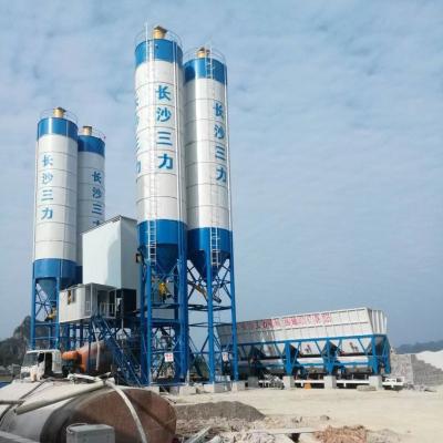 China Hzs25/Hzs35/Hzs50/Hzs75 Stationary Concrete Batching Plant With Automatic PLC Control System for sale