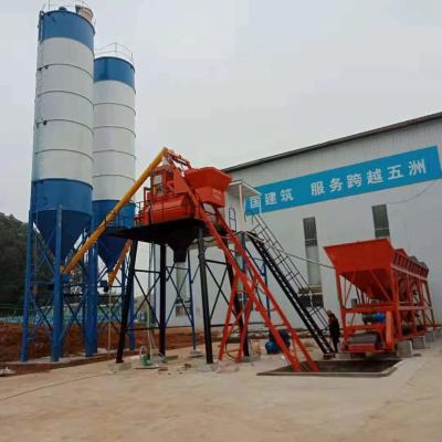 China Hzs25 25m3/H Mini Concrete Mixing Plant With JS750 Twin-shaft Mixer For Sands for sale