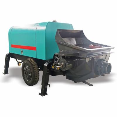 China Commercial Portable Mini Concrete Pump Diesel Engine Trailer  60m3 H Electric for sale