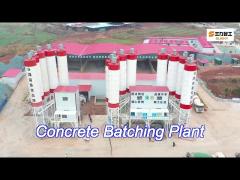 engineering & construction machinery hzs120 fixed concrete batching plant concrete mixing plant