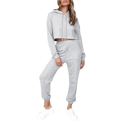 China Customization OME Breathable Women's Long Sleeve Casual Hoodie And Jogger Pants Fits Pattern Custom Logo Set For Women Wholesale for sale