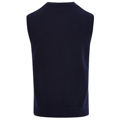 China OEM Wholesale Men's Customization Sweater Vest O Neck Thickened Sleeveless Knitted Vest Anti-pilling Model Manufacturer for sale