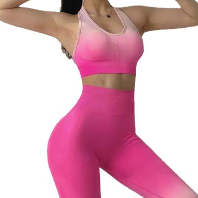 China Wholesale Manufacturer Customization Pattern OEM Women Gym Suit Sports Bra Yoga Leggings Set Workout Fitness Wear Gym Clothing for sale