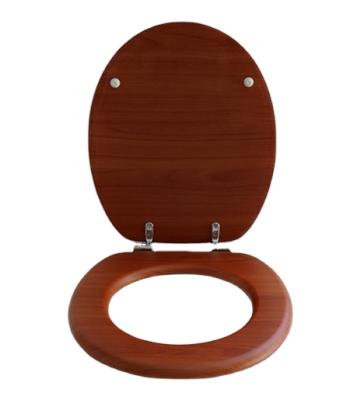 China Round shape toilet seat cover modern standard wooden cpv sheet molded wood toilet seat for sale