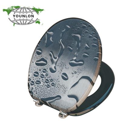 China Modern Decorative Vivid MDF Water Dripping Toilet Seat for sale