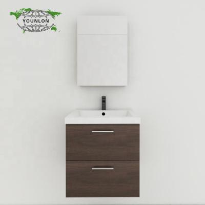 China Water Proof Wooden Bathroom Vanity Moden Bathroom Cabinet Double Drawers for sale