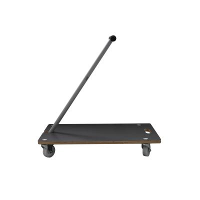 China Modern plywood rectangle trolley cart melamine with flip handshandle for sale