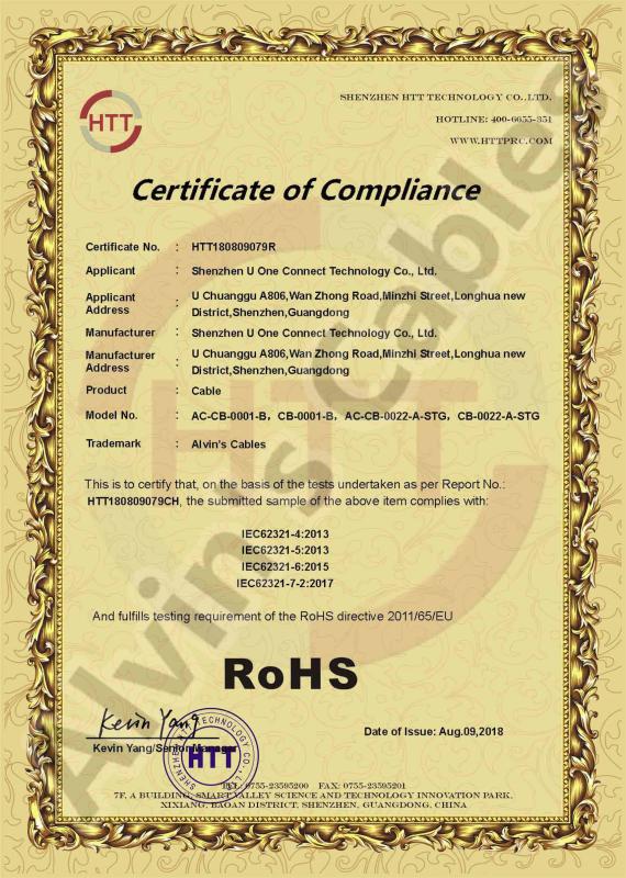 RoHS - Shenzhen U One Connect Technology Co., Ltd.