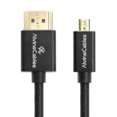 China Alvin's Cables 8K 2.1 Micro HDMI to HDMI Coiled Cable for Atomos Ninja V, 8K@60Hz 4K@60Hz High-Speed HDMI Cable for Sony A7RIII A7II A7M3, for FUJIFILM X-T4 X-T3, Braided Black for sale