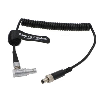 China 2 Pin Lemo Right Angle To Locking DC Coiled Power Cable High Durability For Teradek for sale