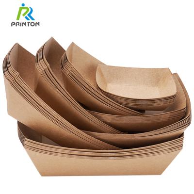 China Disposable Fast Food Restaurant Wrapping Paper Food Wrapping Disposable Boat Fry Tray for sale