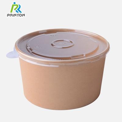 China Custom Disposable Kraft Paper Boxes Disposable Food Storage Containers Packaging Cup Paper Bowl for sale