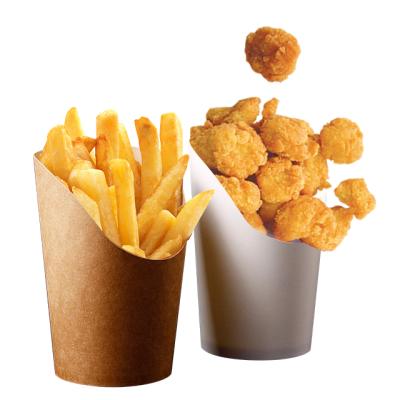 China Disposable Kraft Paper Cardboard Takeout Box For French Fries Box Fried Chicken Custom Box for sale