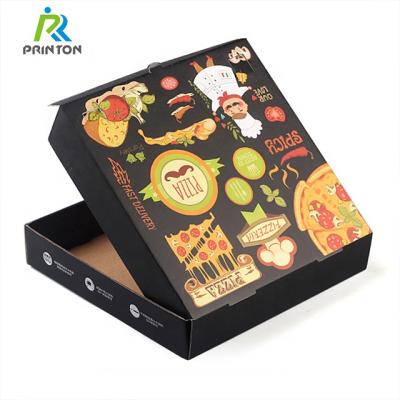 China 12 14 16 18 inch disposable custom black pizza boxes with logo cheap pizza-box for sale