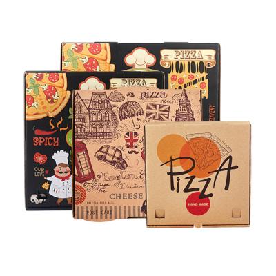 China 8 10 12 14 Inch Wholesale Disposable Corrugated Printed Pizza Boxes Custom Pizza Packaging Box for sale