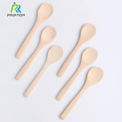 China Eco-friendly Disposable Wooden Spoon Honey Spoon Ice Cream Spoon And Fork Set for sale