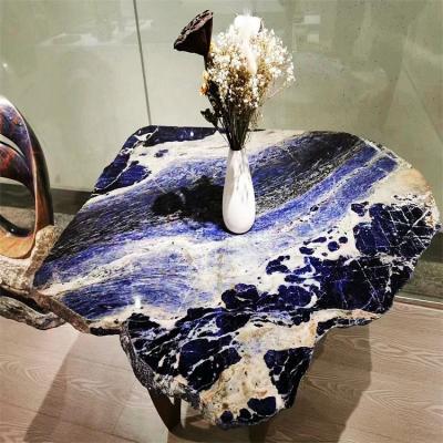 China Luxury Natural Azwl Bahia Blue Marble Slab From Brazil for sale