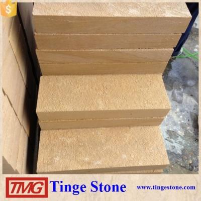 China Elegant Chinese Yellow Wall Tiles Sandstone Stairs On Hot Sale for sale