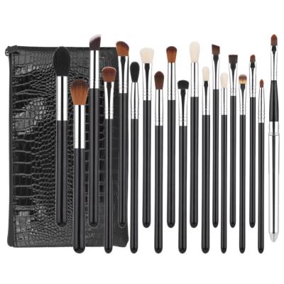 China Angular Blush Eco-Friendly Multi Wooden Natural Hair Black 19pcs Eye Shadow Concealer Pencil Black High Quality High Quality Private Label Makeup Brush for sale