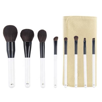 China Wholesale Soft Hair Green-Blue Yellow Wooden Synthetic Your Own Brand 8pcs Vegan White Eye Makeup Brush Set Professional Private Label for sale