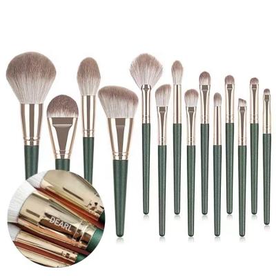 China Ebay Wholesale Selling Best Synthetic 14pcs Base Wooden Neno High End Professional Makeup Colored Brush Cruelty Free Soft Silky Hot for sale