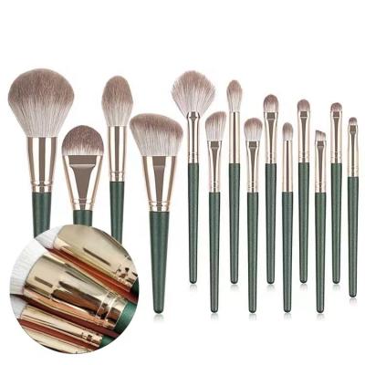 China Angular Blush 14 Eco Friendly Packaging Brand Base Set Brush Private Label Loose Powder Professional Eye Makeup Brushes Kit for sale