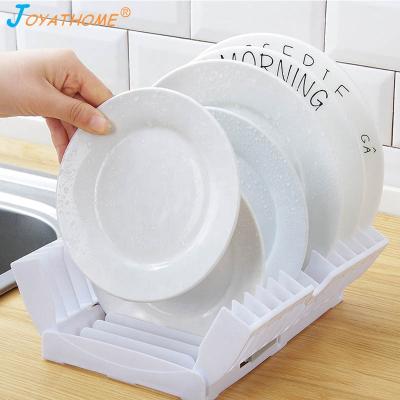 China Sustainable Plastic Foldable Multifunctional Kitchen Drying Dish Bowl Holder Household Drain Racks Shelf Strainer for sale