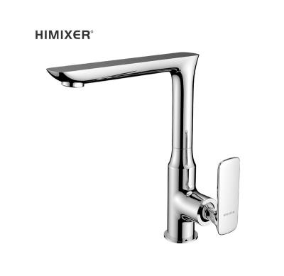 China Himixer Thermostatic Faucets Hot Water Modern Single Lever Brass Kitchen Sink Faucet Chrome Single Handle Mixer Taps and Cold for sale