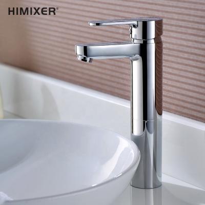 China Himixer Metered Faucets in Bathroom Faucets Common Single Handle Deck Mounted Basin Brass Water Taps for Bathroom for sale