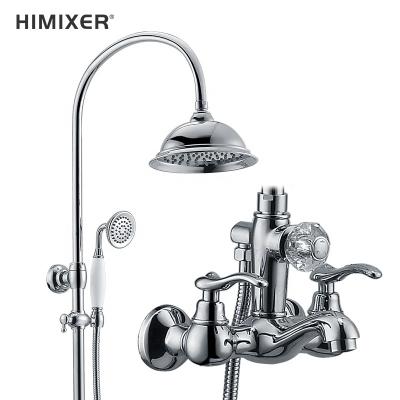 China With Newest Design HIMIXER Slide Bar Bathroom Shower System Single Handle Shower Bath And Shower Mixer Taps Wall Mounted With UPC for sale