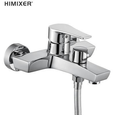 China Sliding bar cupc free small MOQ HIMXIER bathroom faucet single handle exposed brass bathtub faucet for sale