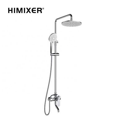 China With Modern Slide Bar Himixer Design Popular Goods Exposed Luxury Bath And Shower Sets Bathroom System Shower Column Rainfall Shower for sale